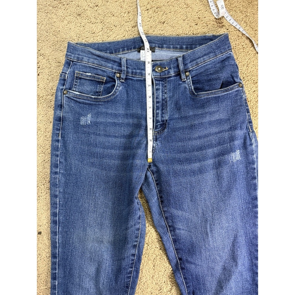 Venus Jeans Women 10 Cropped Cuffed Mid Rise Straight Leg - Picture 7 of 9